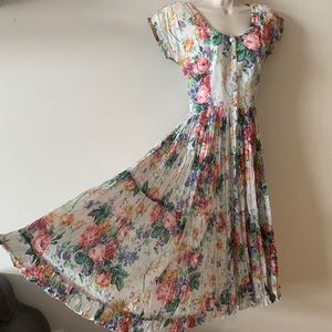 Vintage 1970s cotton Indian boho dress (qq)